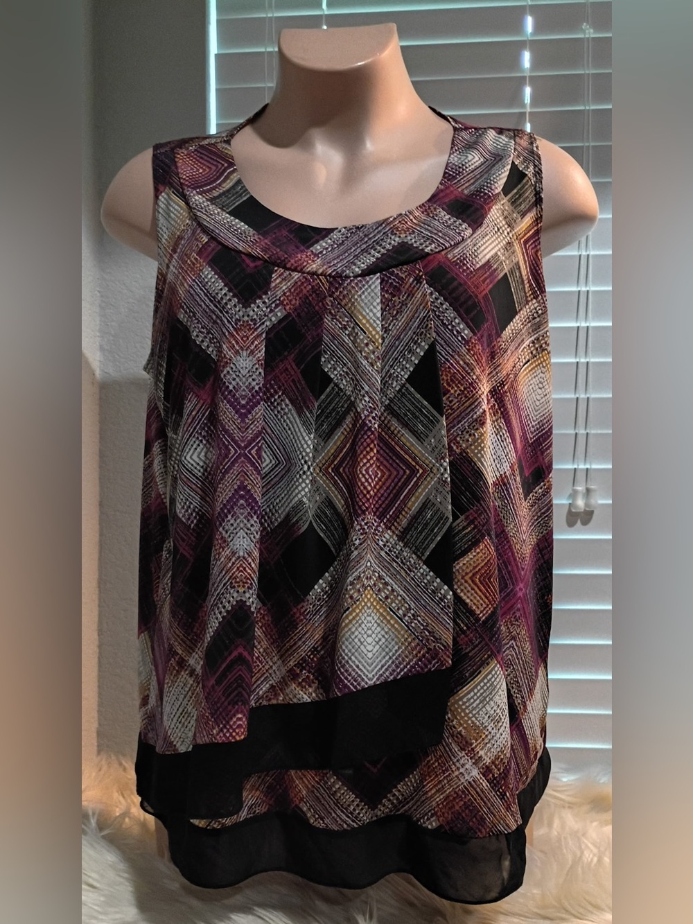 Roz & Ali Women’s 3X Sleeveless Top